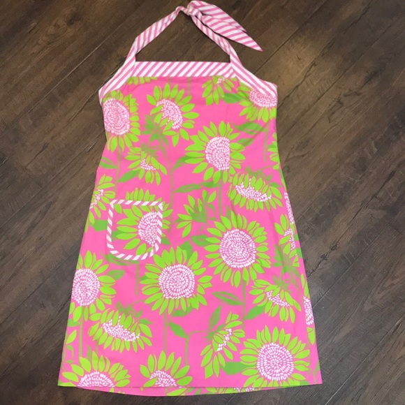 Lilly Pulitzer Dresses & Skirts - Vtg Lilly Pulitzer Sunflower Halter Dress